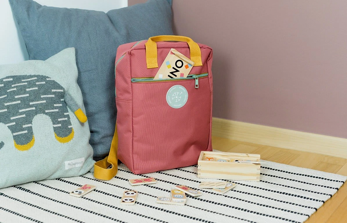 Kindsgut Kinderrucksack Maxi In Altrosa 2 Kindsgut Kinderrucksack Maxi In Altrosa – Bild 2