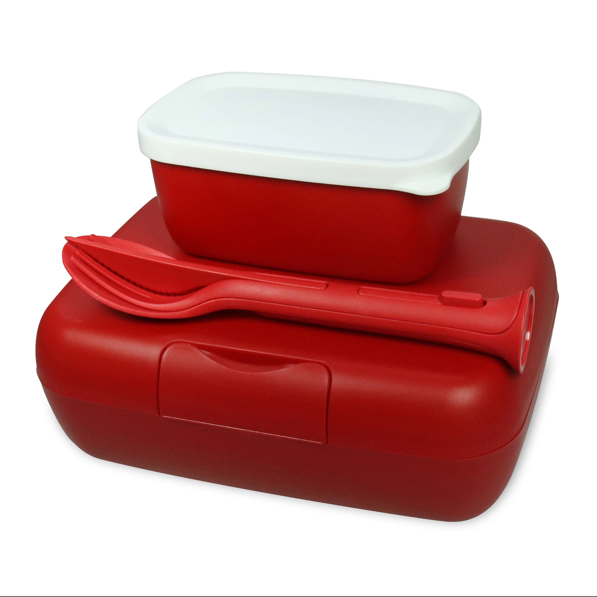Koziol CANDY READY * - Lunchbox-Set + Besteck-Set In De Stijl Red 1 Koziol CANDY READY * - Lunchbox-Set + Besteck-Set In De Stijl Red