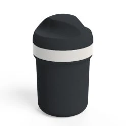 Koziol OASE MINI - Trinkflasche 200ml In Cosmos Black-cotton White