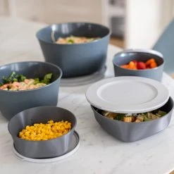 Koziol ORGANIC CONNECT BOX 1,3 - Box Mit Deckel 1,3l In Organic Deep Grey -Yeaz Geschäft koziol organic connect box 1 3 box mit deckel 1 3l in organic deep grey 2