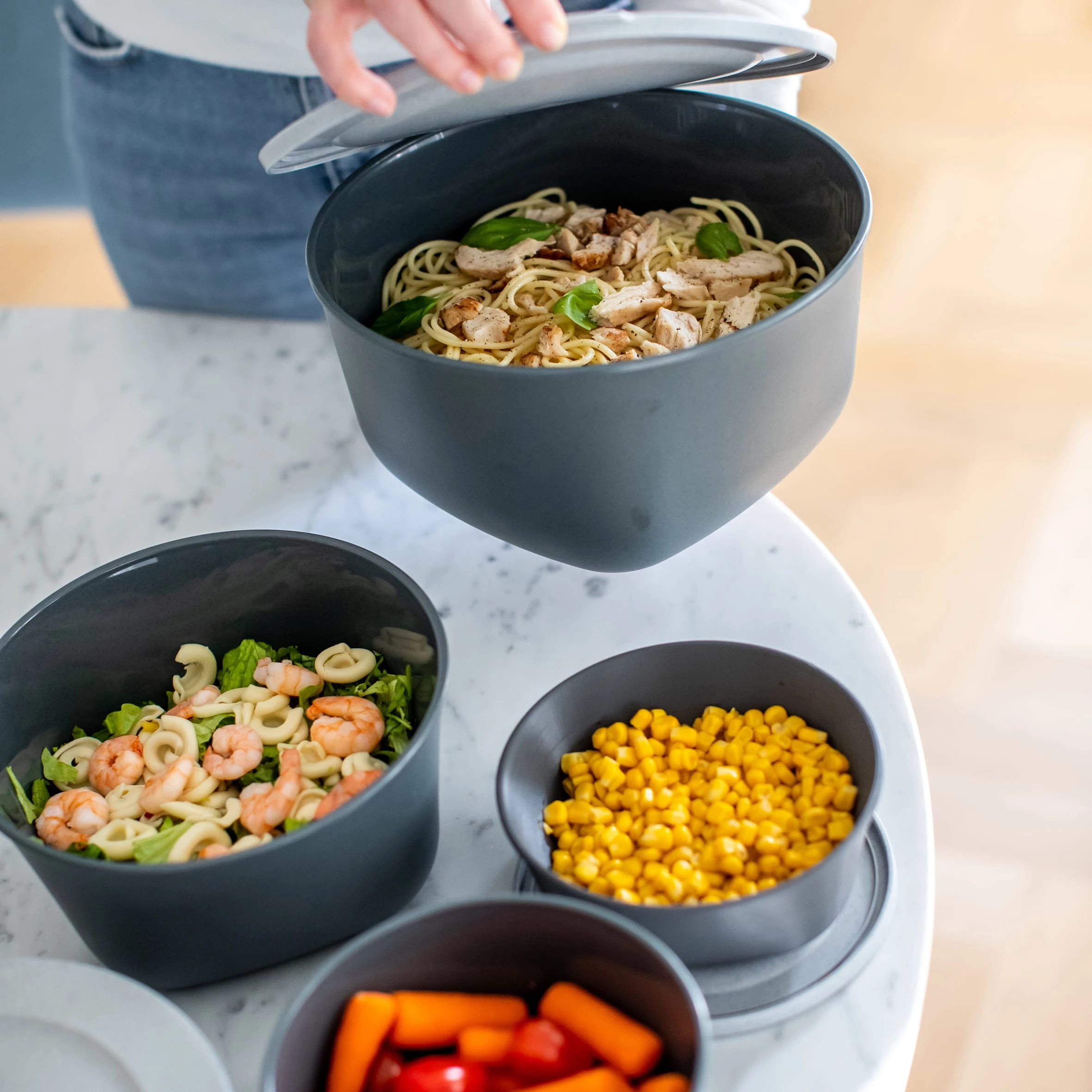 Koziol ORGANIC CONNECT BOX 4 - Box Mit Deckel 4l In Organic Deep Grey 2 Koziol ORGANIC CONNECT BOX 4 - Box Mit Deckel 4l In Organic Deep Grey – Bild 2