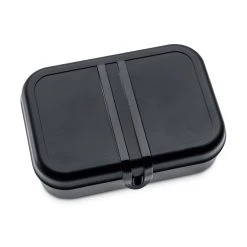 Koziol PASCAL L * - Lunchbox Mit Trennsteg In Cosmos Black-cotton White