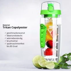 La Vague VITALITY Trinkflasche Mit Einsatz In Green Apple