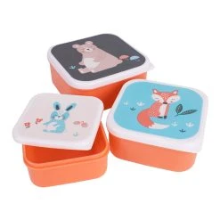 Ladelle 3er Set Kinder Lunchbox Woodland In Orange