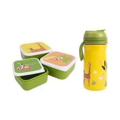 Ladelle 4er Set Kinder Lunchset Jungle In Grün