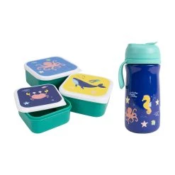 Ladelle 4er Set Kinder Lunchset Ocean In Blau