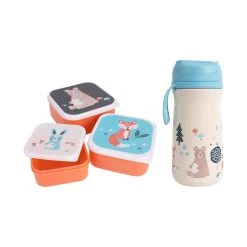 Ladelle 4er Set Kinder Lunchset Woodland In Bunt