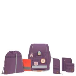 Lässig School Set Boxy Unique - Schulranzen Set 7tlg. In Lila
