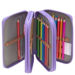 Lässig Zubehör Triple Pencil Case Unique - Mäppchen 21 Cm Befüllt In Violet/Lavender -Yeaz Geschäft lassig zubehor triple pencil case unique mappchen 21 cm befullt in violet lavender 2