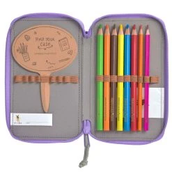 Lässig Zubehör Triple Pencil Case Unique - Mäppchen 21 Cm Befüllt In Violet/Lavender -Yeaz Geschäft lassig zubehor triple pencil case unique mappchen 21 cm befullt in violet lavender 3