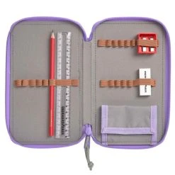 Lässig Zubehör Triple Pencil Case Unique - Mäppchen 21 Cm Befüllt In Violet/Lavender -Yeaz Geschäft lassig zubehor triple pencil case unique mappchen 21 cm befullt in violet lavender 5