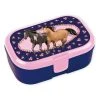 Lutz Mauder Brotdose "Pferde" In Dunkelblau/ Rosa - (L)16,5 X (B)10,5 X (H)6,5 Cm