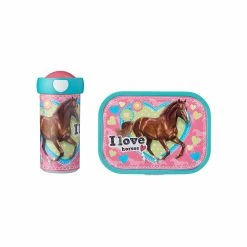 Mepal 2er Set Brotdose + Verschlussbecher Campus 300 Ml + 700 Ml In My Horse