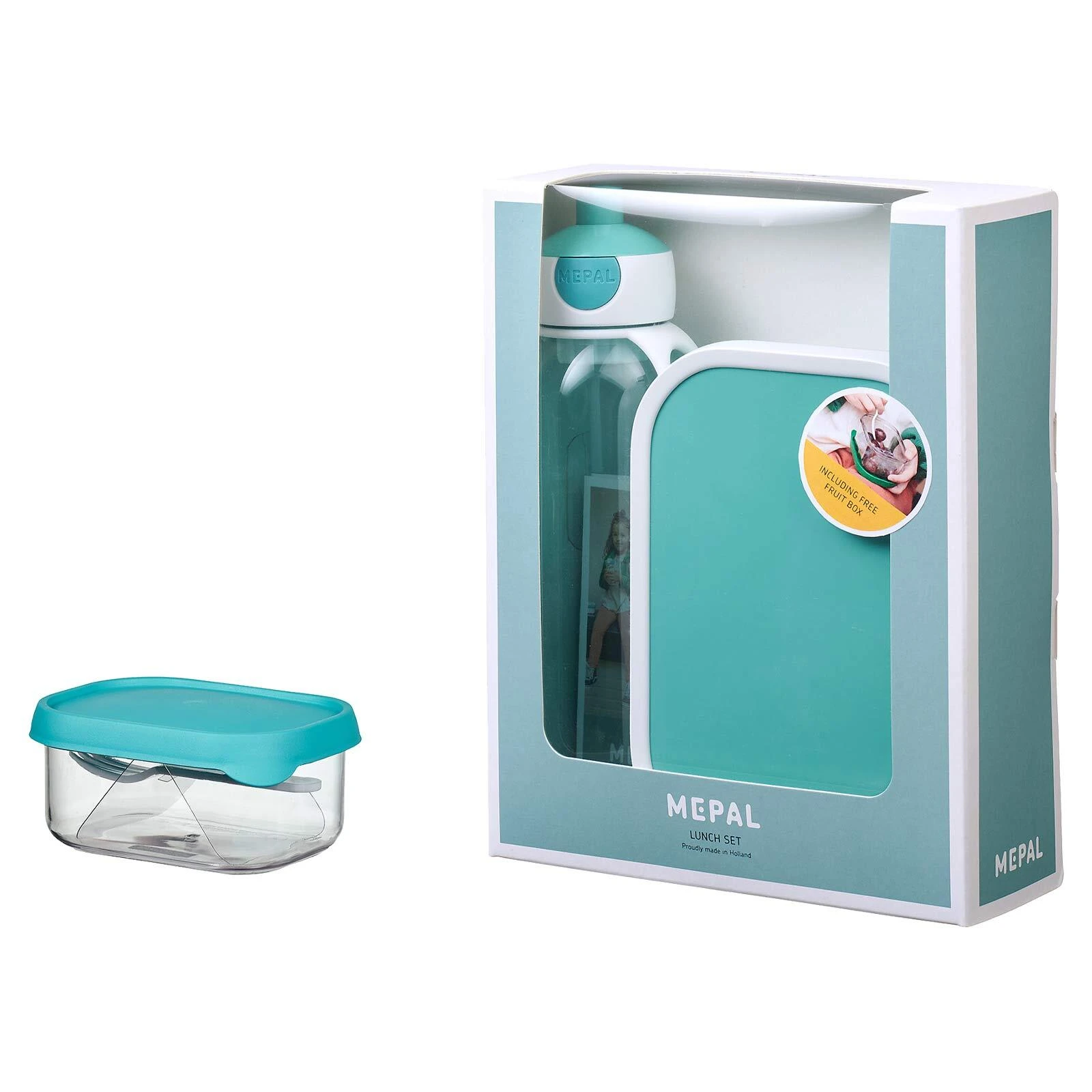 Mepal Promotion-Set Mit Wasserflasche Pop-Up Campus In Türkis 1 Mepal Promotion-Set Mit Wasserflasche Pop-Up Campus In Türkis