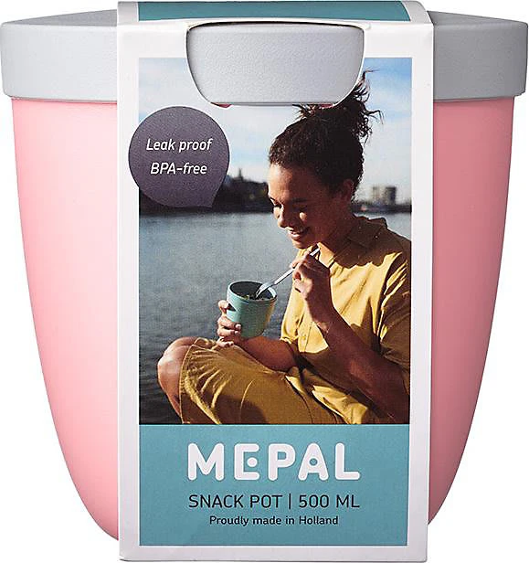 Mepal Snackpot Ellipse Nordic Pink, 500 Ml 2 Mepal Snackpot Ellipse Nordic Pink, 500 Ml – Bild 2
