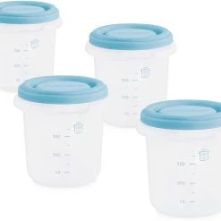 Miniland Aufbewahrungsbehälter Hermisized, 250 Ml, Azurblau, 4-tlg.