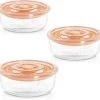 Miniland Aufbewahrungsbehälter NaturRound, Rund, Glas, 330 Ml, Bunny, 3-tlg.