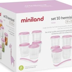 Miniland Aufbewahrungsbehälter-Set 10, 12-tlg., Rose -Yeaz Geschäft miniland aufbewahrungsbehalter set 10 12 tlg rose 2