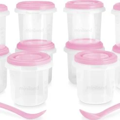 Miniland Aufbewahrungsbehälter-Set 10, 12-tlg., Rose