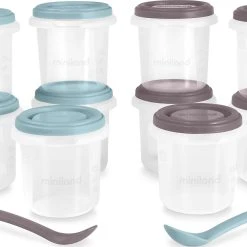 Miniland Aufbewahrungsbehälter-Set 10, 12-tlg., Terra