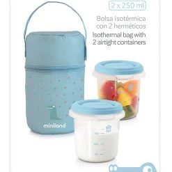 Miniland Isoliertasche Inkl. 2 Aufbewahrungsbehälter Hermisized, 250 Ml, Azurblau,... -Yeaz Geschäft miniland isoliertasche inkl 2 aufbewahrungsbehalter hermisized 250 ml azurblau 5