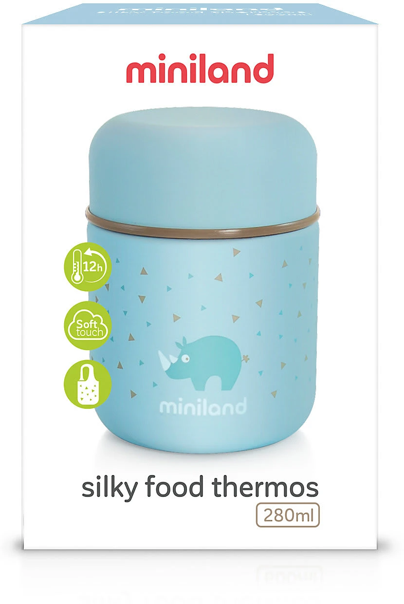 Miniland Thermobehälter Silky Thermo Food, 280 Ml, Azurblau 5 Miniland Thermobehälter Silky Thermo Food, 280 Ml, Azurblau – Bild 5