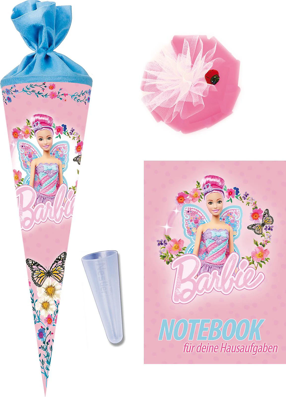 Nestler Schultüten-Set Barbie, 4-tlg., 70 Cm 2 Nestler Schultüten-Set Barbie, 4-tlg., 70 Cm – Bild 2