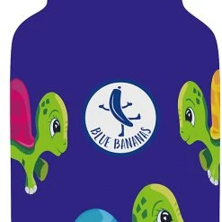 P:OS Edelstahl-Trinkflasche Blue Bananas Kids Turtle, Doppelwandig, 350 Ml