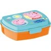 Peppa Pig Brotdose "Peppa Wutz" In Türkis/ Orange - (B)17 X (H)5,5 X (T)14 Cm