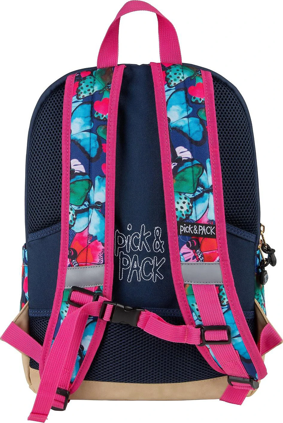 Pick & PACK Freizeitrucksack L Beautiful Butterfly, Navy 2 Pick & PACK Freizeitrucksack L Beautiful Butterfly, Navy – Bild 2