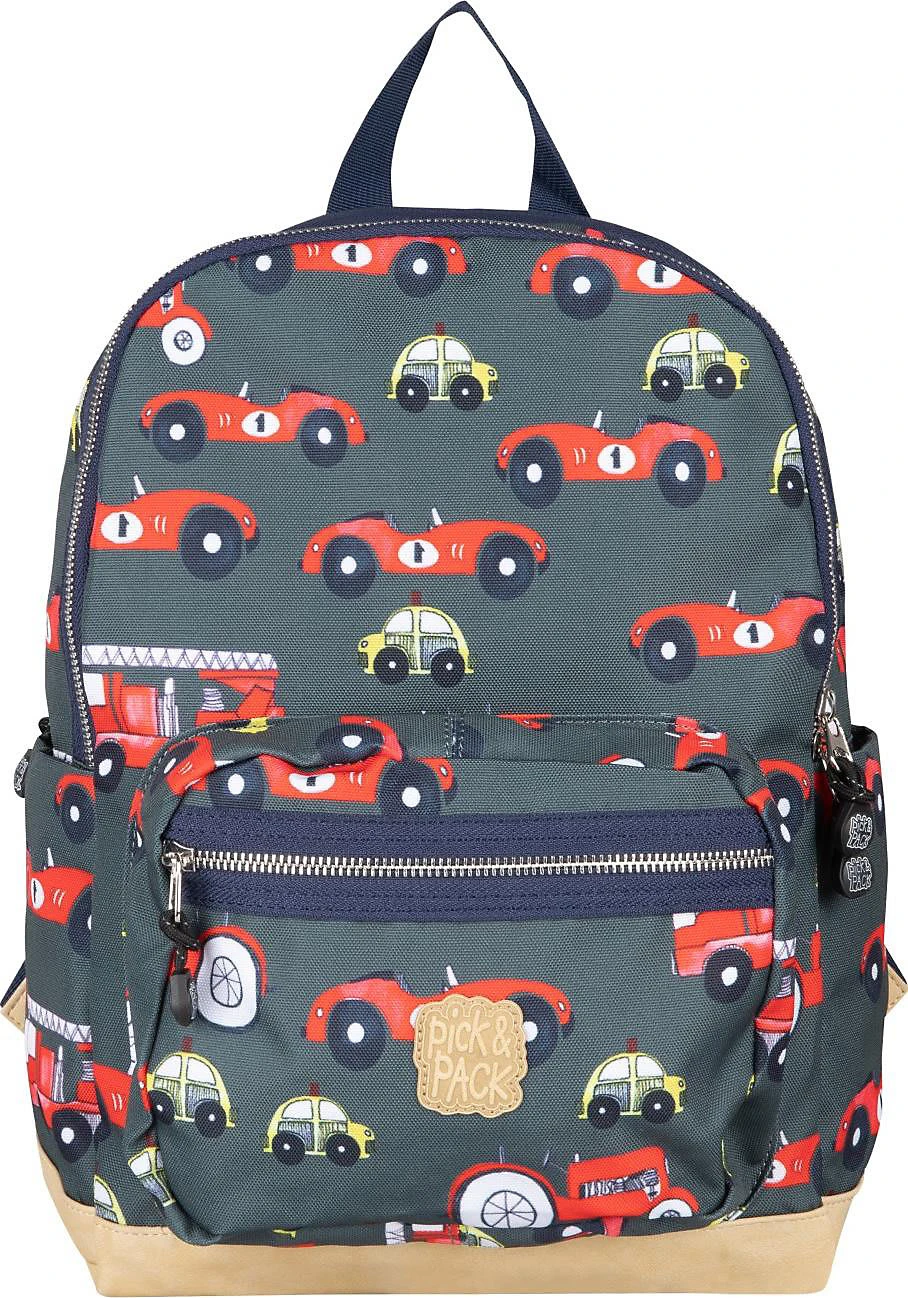 Pick & PACK Freizeitrucksack M Cars, Leaf Green 3 Pick & PACK Freizeitrucksack M Cars, Leaf Green – Bild 3