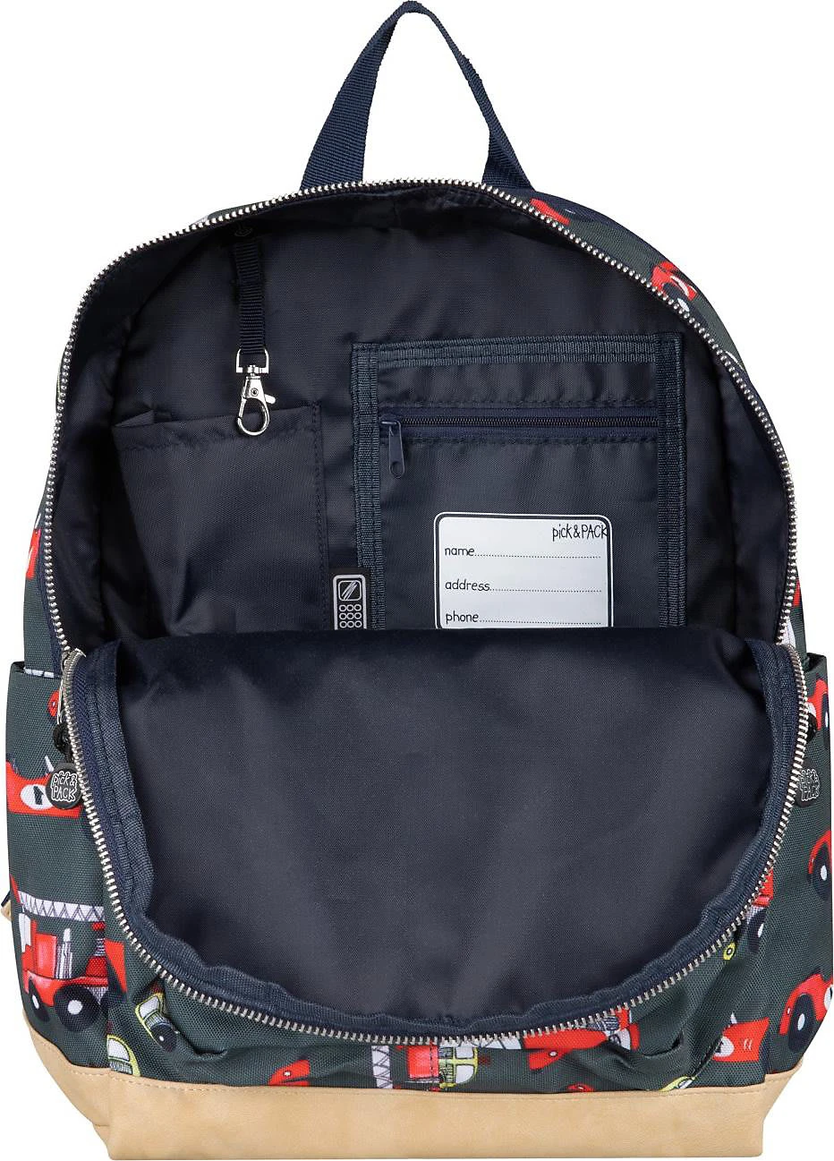 Pick & PACK Freizeitrucksack M Cars, Leaf Green 5 Pick & PACK Freizeitrucksack M Cars, Leaf Green – Bild 5