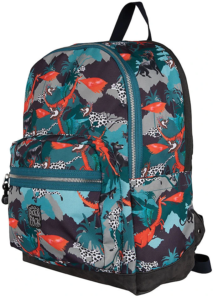 Pick & PACK Freizeitrucksack M Forest Dragon Multi Green 3 Pick & PACK Freizeitrucksack M Forest Dragon Multi Green – Bild 3