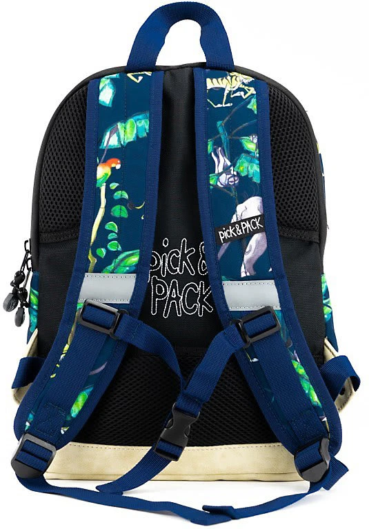 Pick & PACK Freizeitrucksack M Happy Jungle Navy 2 Pick & PACK Freizeitrucksack M Happy Jungle Navy – Bild 2