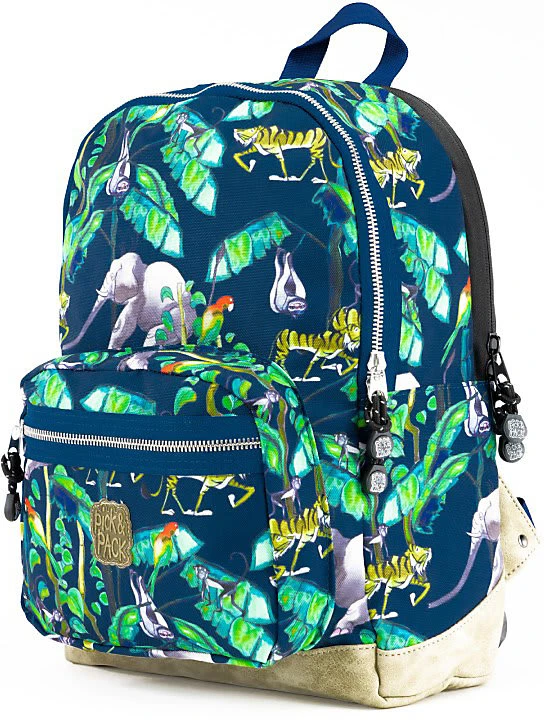 Pick & PACK Freizeitrucksack M Happy Jungle Navy 3 Pick & PACK Freizeitrucksack M Happy Jungle Navy – Bild 3