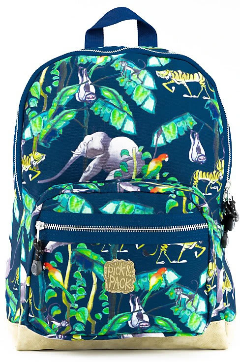 Pick & PACK Freizeitrucksack M Happy Jungle Navy 1 Pick & PACK Freizeitrucksack M Happy Jungle Navy
