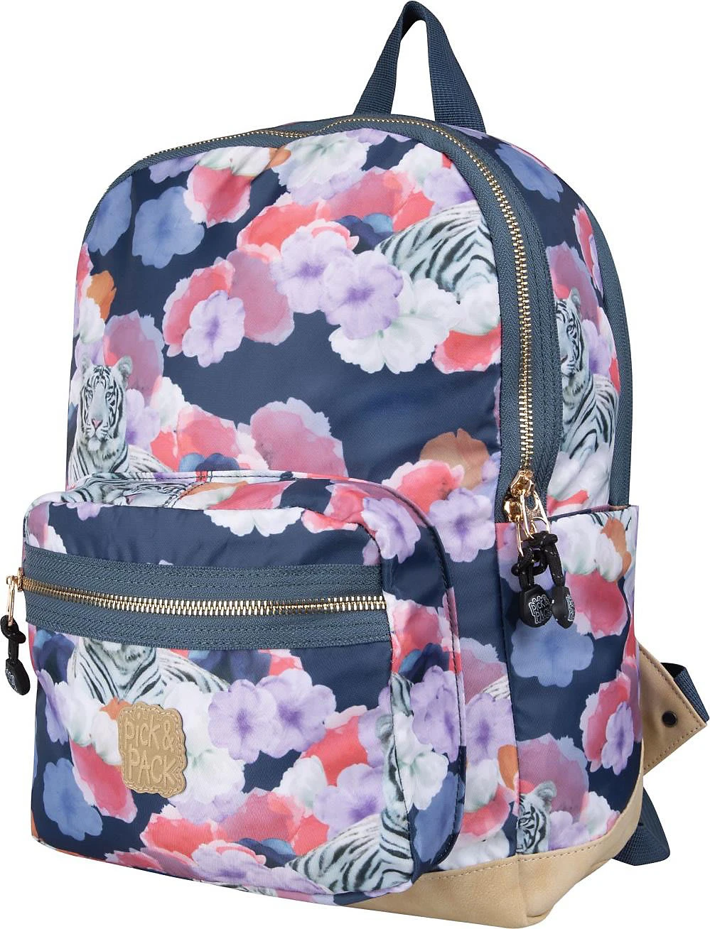 Pick & PACK Freizeitrucksack M Tiger Of Love, Denim 1 Pick & PACK Freizeitrucksack M Tiger Of Love, Denim