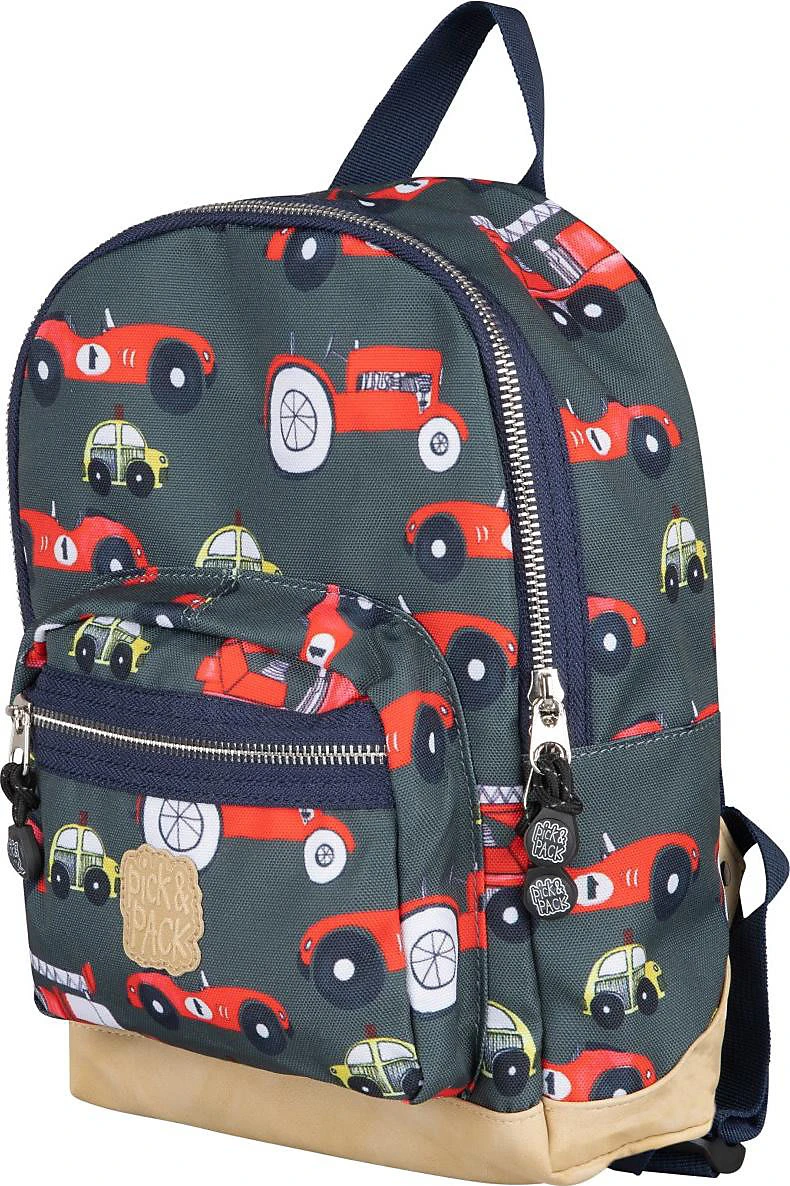 Pick & PACK Kinderrucksack S Cars Leaf Green 1 Pick & PACK Kinderrucksack S Cars Leaf Green