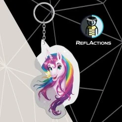 Roth Reflektor-Anhänger ReflActions Einhornportrait -Yeaz Geschäft roth reflektor anhanger reflactions einhornportrait 1