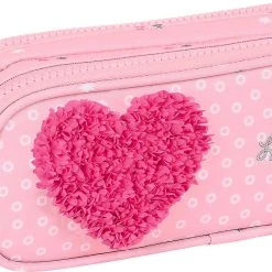 Safta Doppel-Schlampermäppchen Heart, Unbefüllt