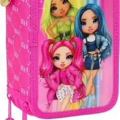 Safta Triple-Federmäppchen Rainbow High, Befüllt, 36-tlg.