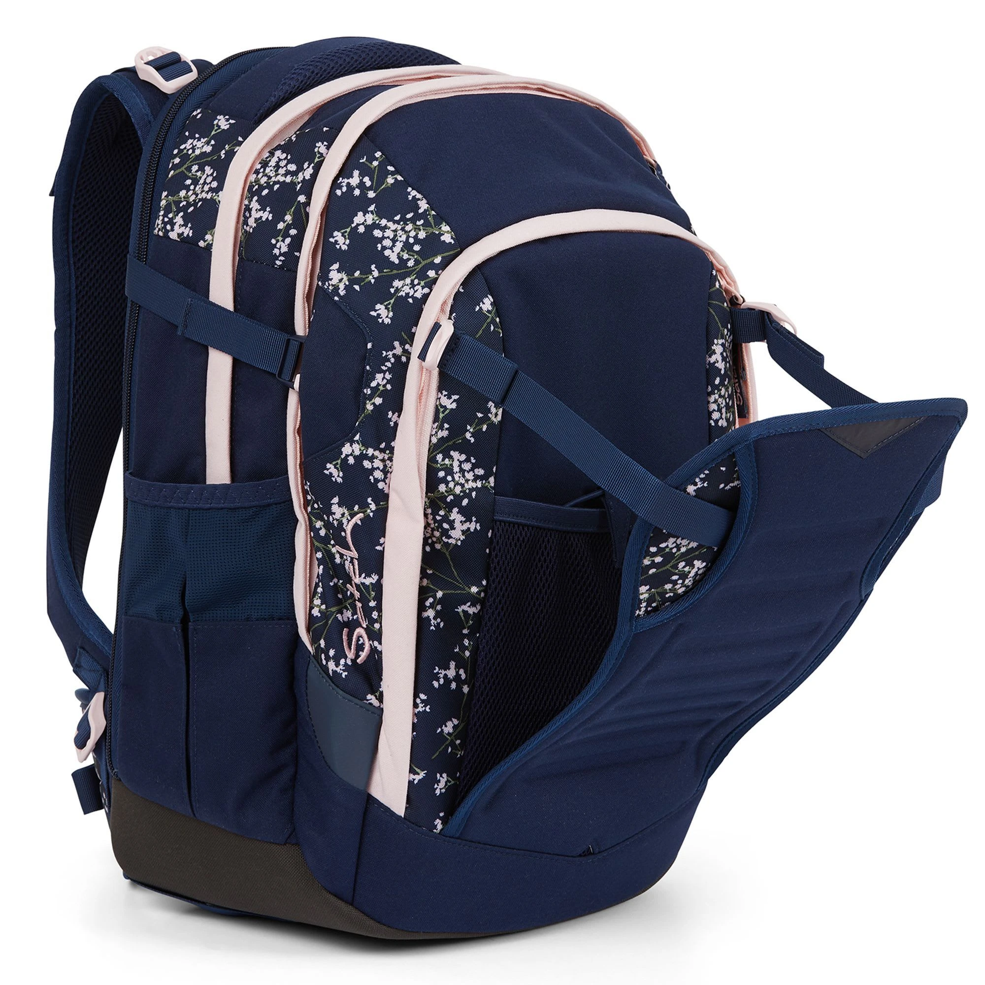 Satch Match Schulrucksack 45 Cm In Dark Blue Rose White 5 Satch Match Schulrucksack 45 Cm In Dark Blue Rose White – Bild 5
