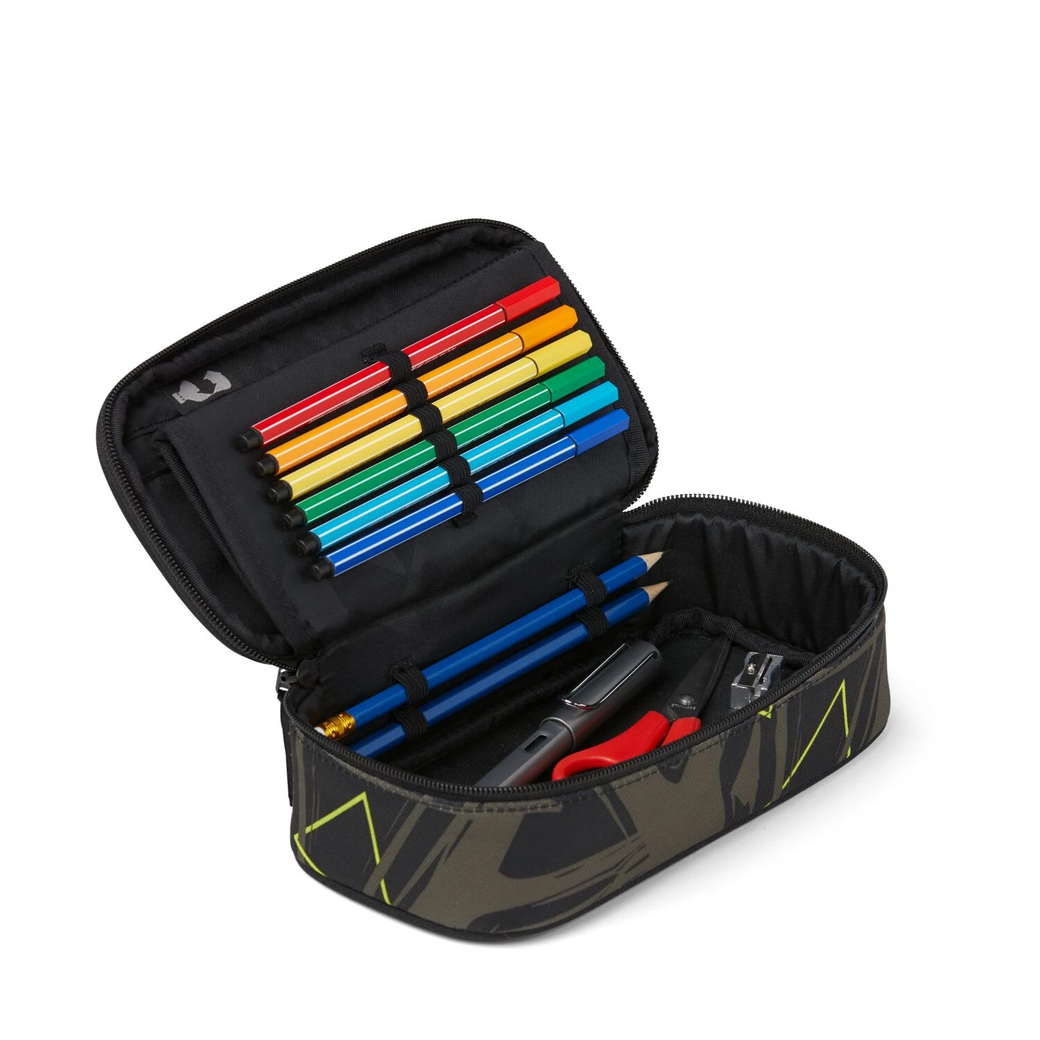 Satch Schlamperbox Geo Storm In Grün/schwarz/gelb 5 Satch Schlamperbox Geo Storm In Grün/schwarz/gelb – Bild 5