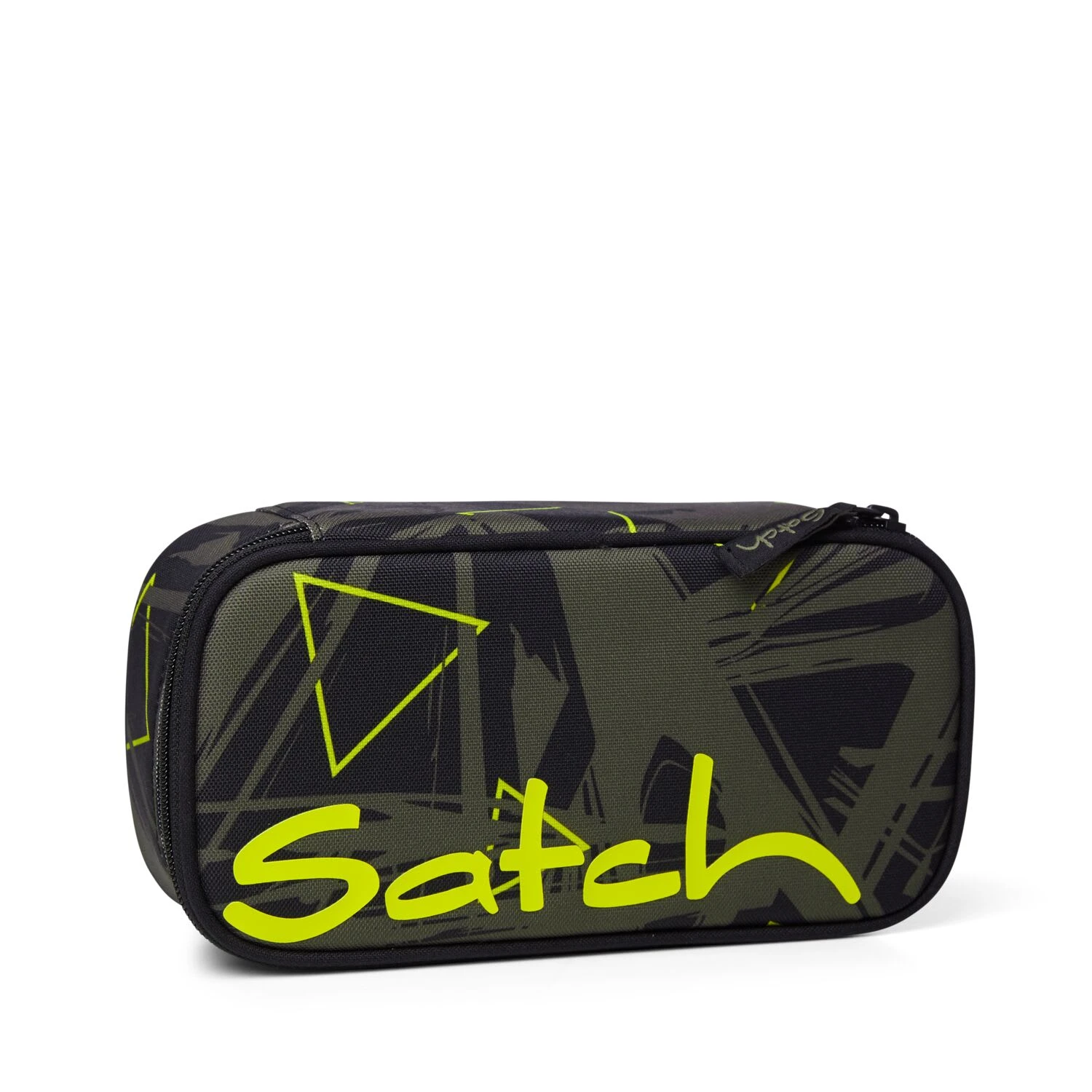 Satch Schlamperbox Geo Storm In Grün/schwarz/gelb 1 Satch Schlamperbox Geo Storm In Grün/schwarz/gelb