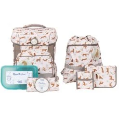SCHOOL-MOOD Hero Maxx Air+ Schulranzen-Set 7tlg. In Leopard