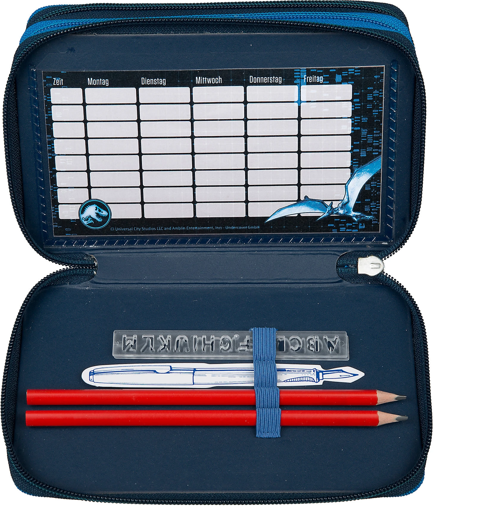 Scooli Triple-Federmäppchen Jurassic World, Befüllt, 30-tlg. 5 Scooli Triple-Federmäppchen Jurassic World, Befüllt, 30-tlg. – Bild 5