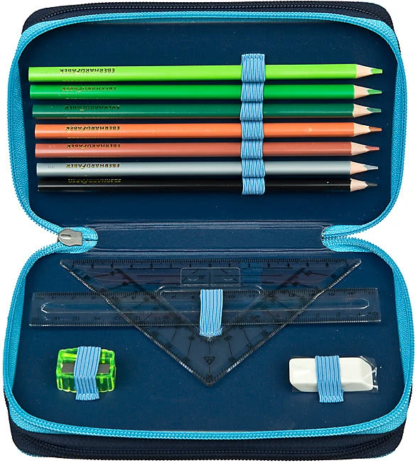 Scooli Triple-Federmäppchen Shark Alarm, Befüllt, 30-tlg. 3 Scooli Triple-Federmäppchen Shark Alarm, Befüllt, 30-tlg. – Bild 3