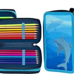 Scooli Triple-Federmäppchen Shark Alarm, Befüllt, 30-tlg. 11 Scooli Triple-Federmäppchen Shark Alarm, Befüllt, 30-tlg. -Yeaz Geschäft scooli triple federmappchen shark alarm befullt 30 tlg 5