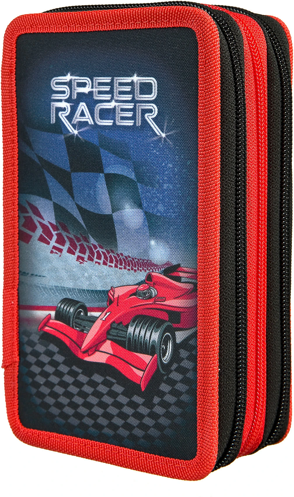 Scooli Triple-Federmäppchen Speed Racer, Befüllt, 30-tlg. 1 Scooli Triple-Federmäppchen Speed Racer, Befüllt, 30-tlg.
