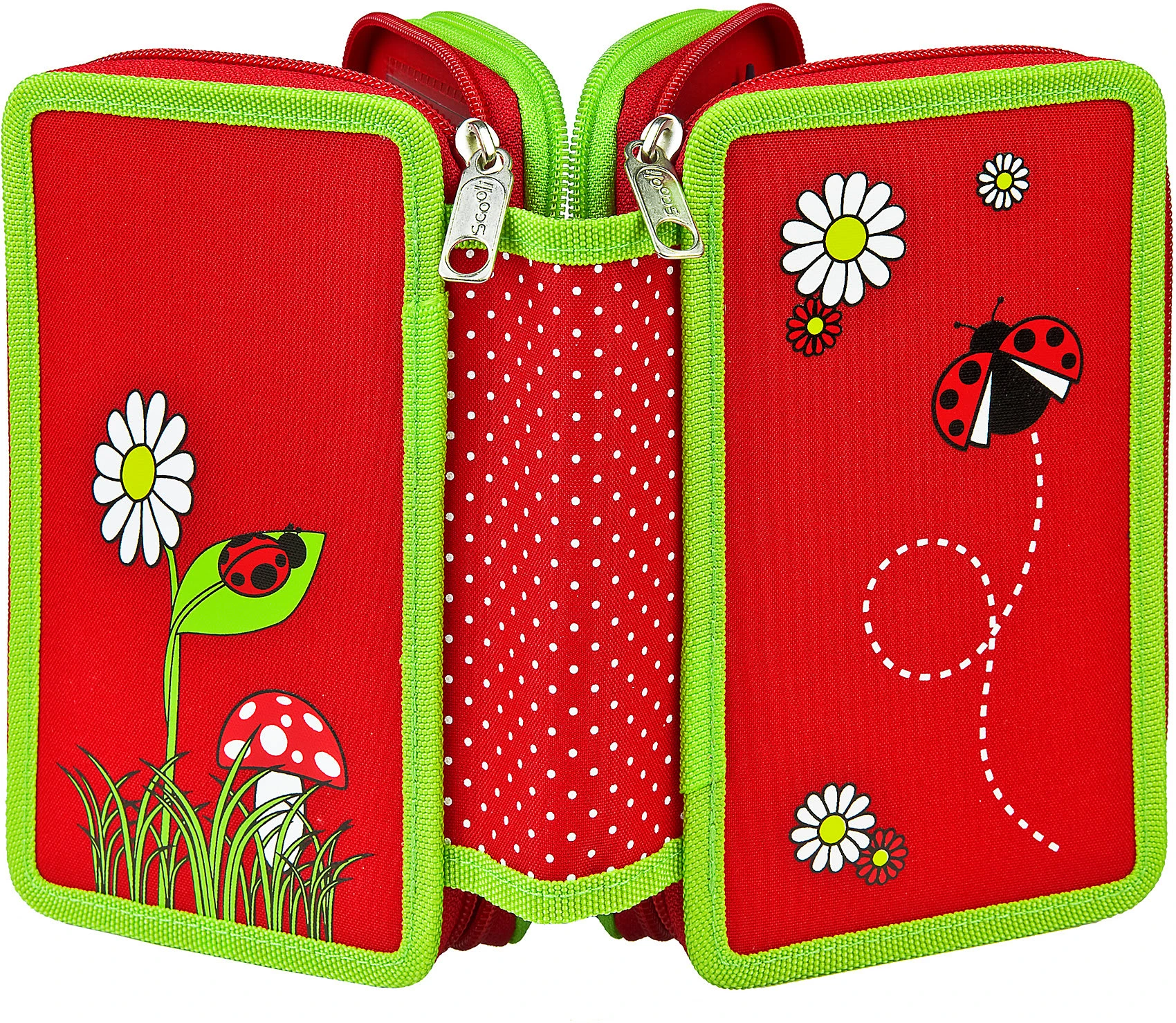 Scooli Triple-Federmäppchen Sweet Beetle, Befüllt, 30-tlg. 2 Scooli Triple-Federmäppchen Sweet Beetle, Befüllt, 30-tlg. – Bild 2